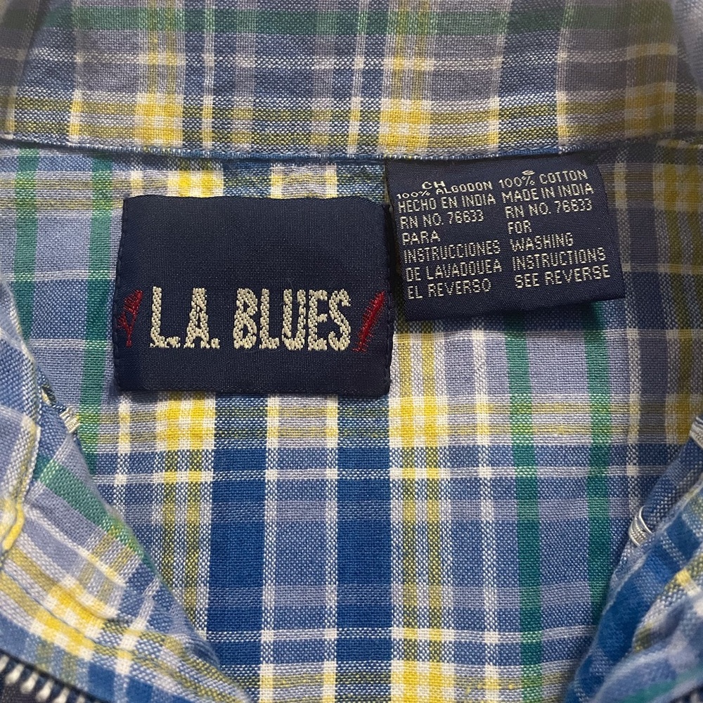 Vintage 90s Cropped Plaid Top - Picture 6 of 9